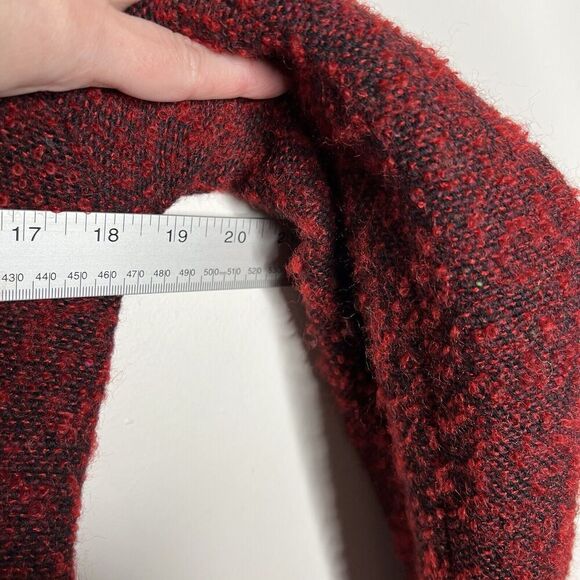 Kasper ASL Blazer Womens 4 Red Tweed Holiday Wool Mohair Blend Textured Twee - Picture 3 of 15